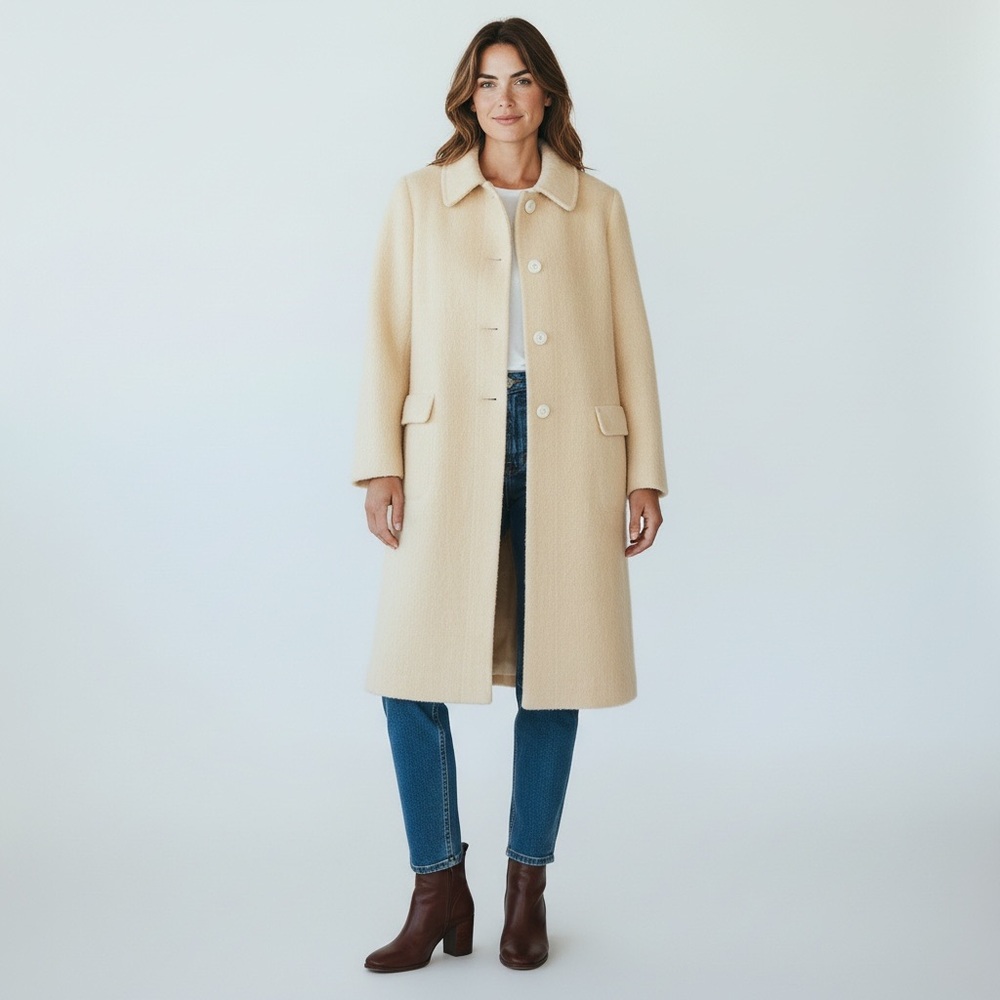 MILLER’S Vintage Mohair & Wool Button Down Long Coat See Measurements